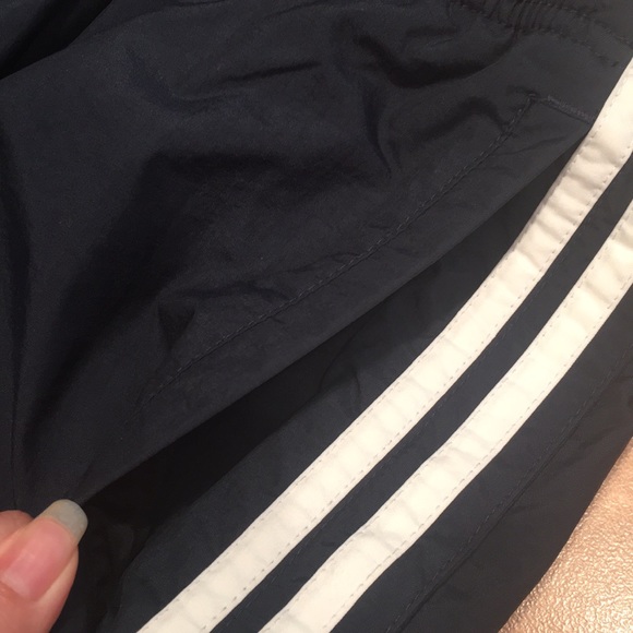 Sports Authority Dark Blue White Stripe Snap Button Track Pants - Picture 4 of 5